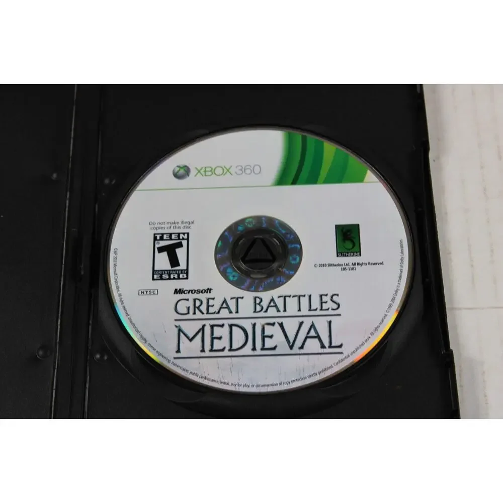 History Great Battles Medieval - Microsoft XBox 360 Authentic, game disc only